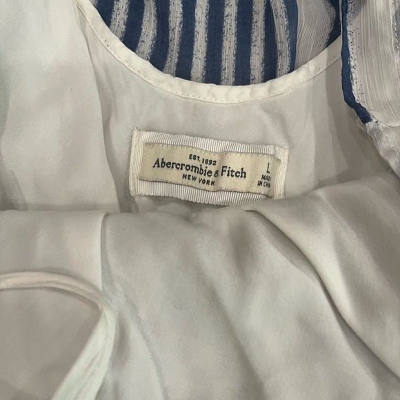 [L]Abercrombie & Fitch Blue Straps Isabelle Sleeveless High Low Lined Dress - Picture 2 of 8